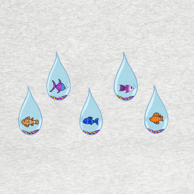 Fish in Rain Drops by MoreThanADrop